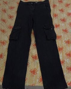 Y2k Black Denim Cargo Pants