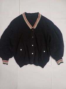 ⚫️Stylish Black Cardigan (L 24 B 21 )