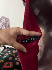Pintrest Burgundy Satin Crop Top