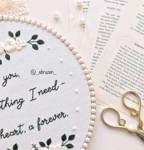 Message Embroidery Hoop ✨