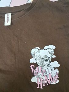 Brown Graphic Printed Tee