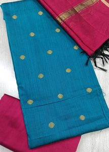 Silk Unstitched Dress Material Set