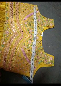 Mustard Embroidered Anarkali