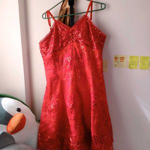 Red Sequin Party Dress