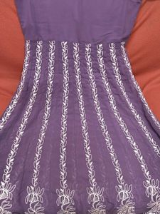BrandNew Lavender Lucknow Embroidered Kurta