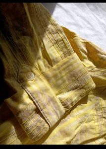 Yellow Cotton Fancy Shirt