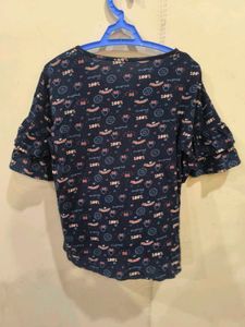 Blue Disney Minnie Mouse Top For Girls.