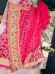 Pink Skirt And Dupatta