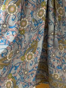 Boho Chic Blue Floral Kaftan Dress