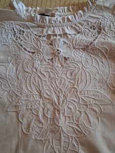 White Embroidered Blouse