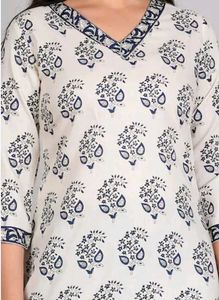 Floral Print Short Kurti