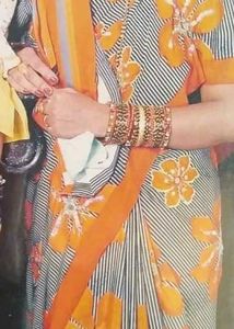 Orange#Black# Exclusive Saree