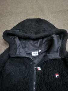 Fila Black Sherpa Hoodie