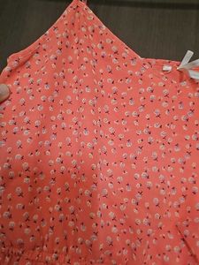 Peach Flowy Mini Dress