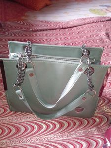 Light Blue Chain Handle Bag