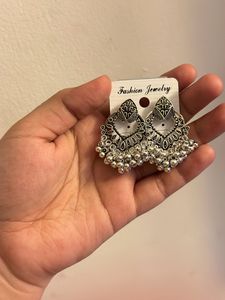 Silver Oxidised Earrings