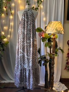 Elegant Polka Dot Maxi Dress