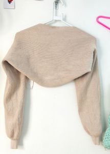 Bolero - Open Front Cardigan | Beige | Free Size
