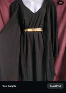 Chic Black Dress Without Belt