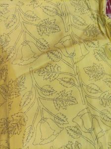 Yellow Printed Fit &amp; Flare Dress