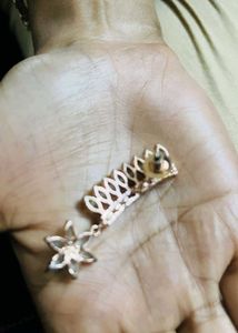 Floral Drop Earrings with Rhinestones
