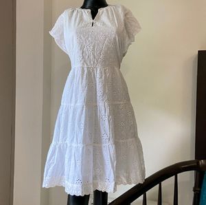 White Dress With Butterfly Sleeves