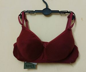 Maroon Lightly Padded Bra
