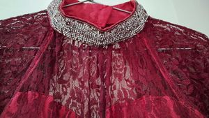 Red Net Gown