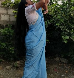 Natural Crape Designer Saree