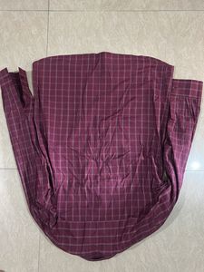 Maroon Plaid Button-Down Shirt