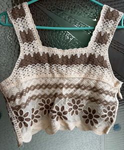 Crochet Lace Floral Tank Top