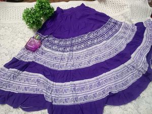 Ethnic Purple Long Skirt