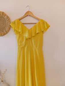 AND Yellow Ruffle Summer Gown