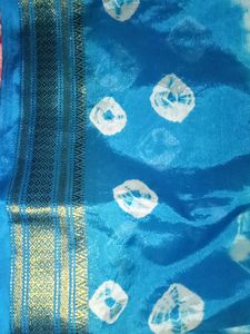 Blue Tie-Dye Saree