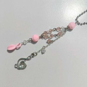 Light Pink, White Bag and Phone Charm