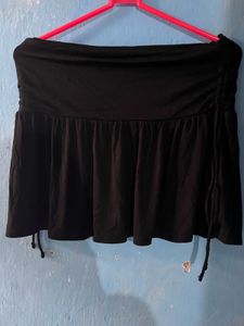 Drawstring-detail Jersey Skirt