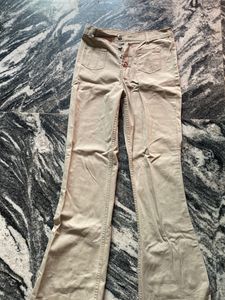 Beige Flare Jeans