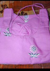 Handmade Pink Embroidered Top