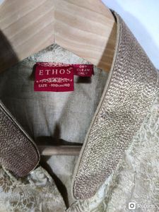 Ethos Gold Brocade Ethnic Kurta Set (Men&#39;s)