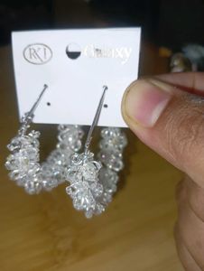 Crystal Beaded Hoop Earrings