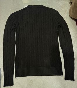 Ralph Lauren Black Cable-Knit Sweater