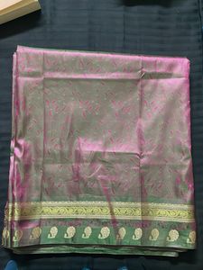 China Silk Saree - Dual Shade