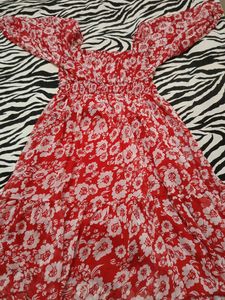 Antheaa Floral Cinched Waist Dress 🍒