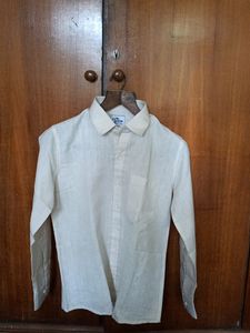 BRAND NEW Linen Shirt Beige Cream 36 Size