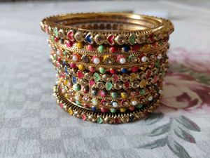 Colorful Metallic Bangle Set