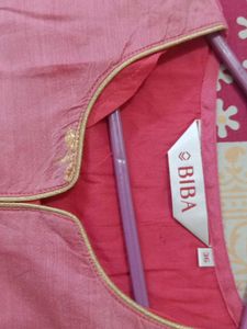 Pink &amp; Gold Anarkali Kurti