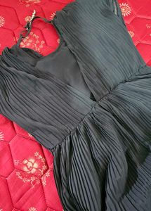 Black &amp; Silver Embellished Maxi Dress