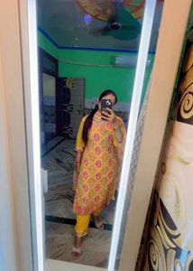 Yellow Embroidered Kurta Set