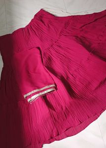 White Rani Embroidered Gagra Dress