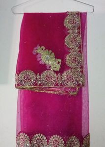 Women&#39;s Rose And cream Lengha choli